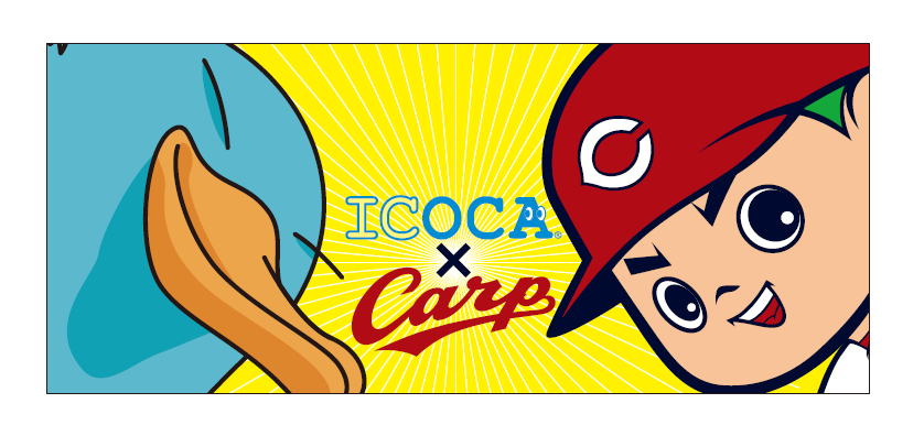 ＣＡＲＰ×カモノハシのイコちゃん　フェイスタオル