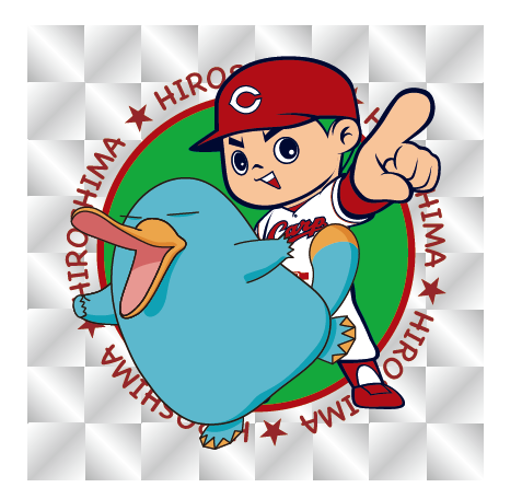 ＣＡＲＰ×カモノハシのイコちゃん　ホログラムステッカー（５種セット）