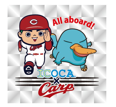 ＣＡＲＰ×カモノハシのイコちゃん　ホログラムステッカー（５種セット）