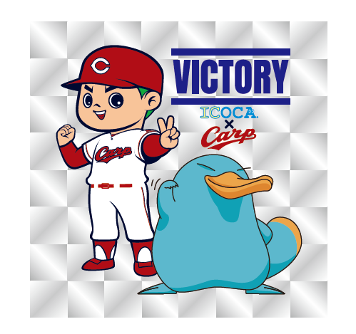 ＣＡＲＰ×カモノハシのイコちゃん　ホログラムステッカー（５種セット）