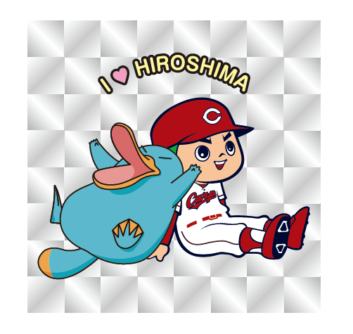 ＣＡＲＰ×カモノハシのイコちゃん　ホログラムステッカー（５種セット）