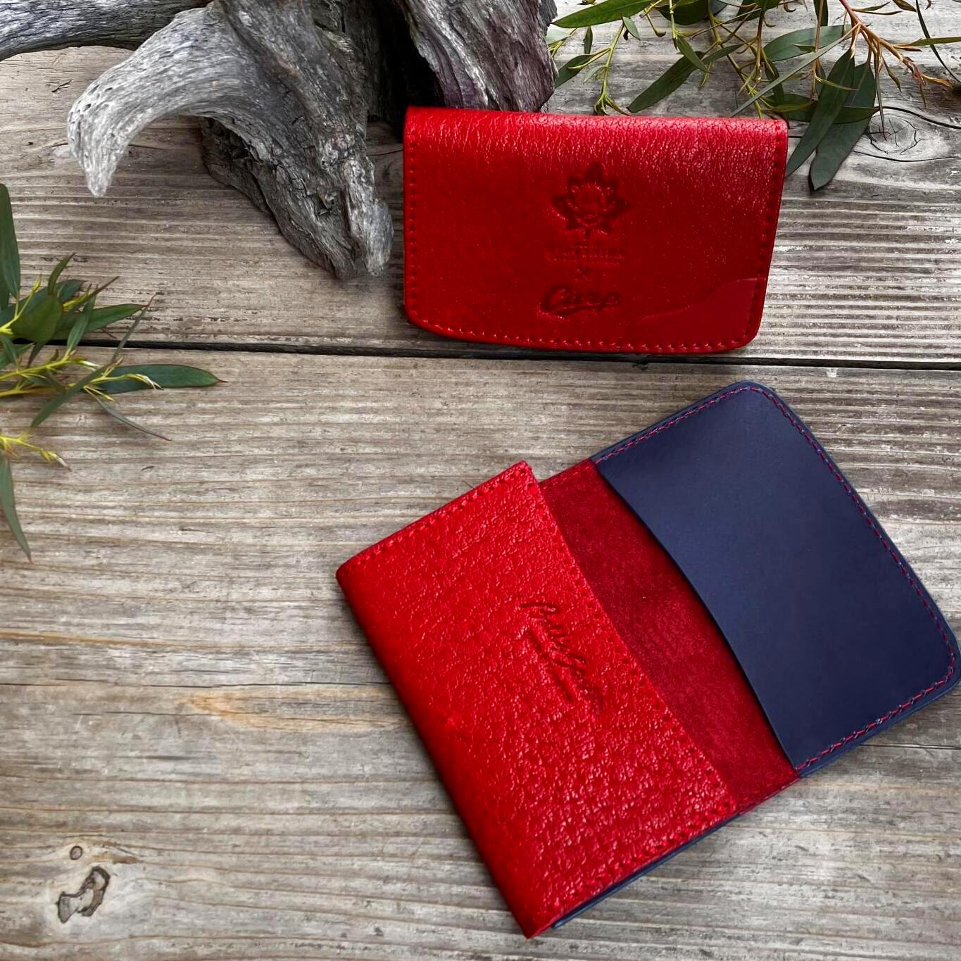 【広島ジビエレザー×カープ】コラボ猪革名刺入れ