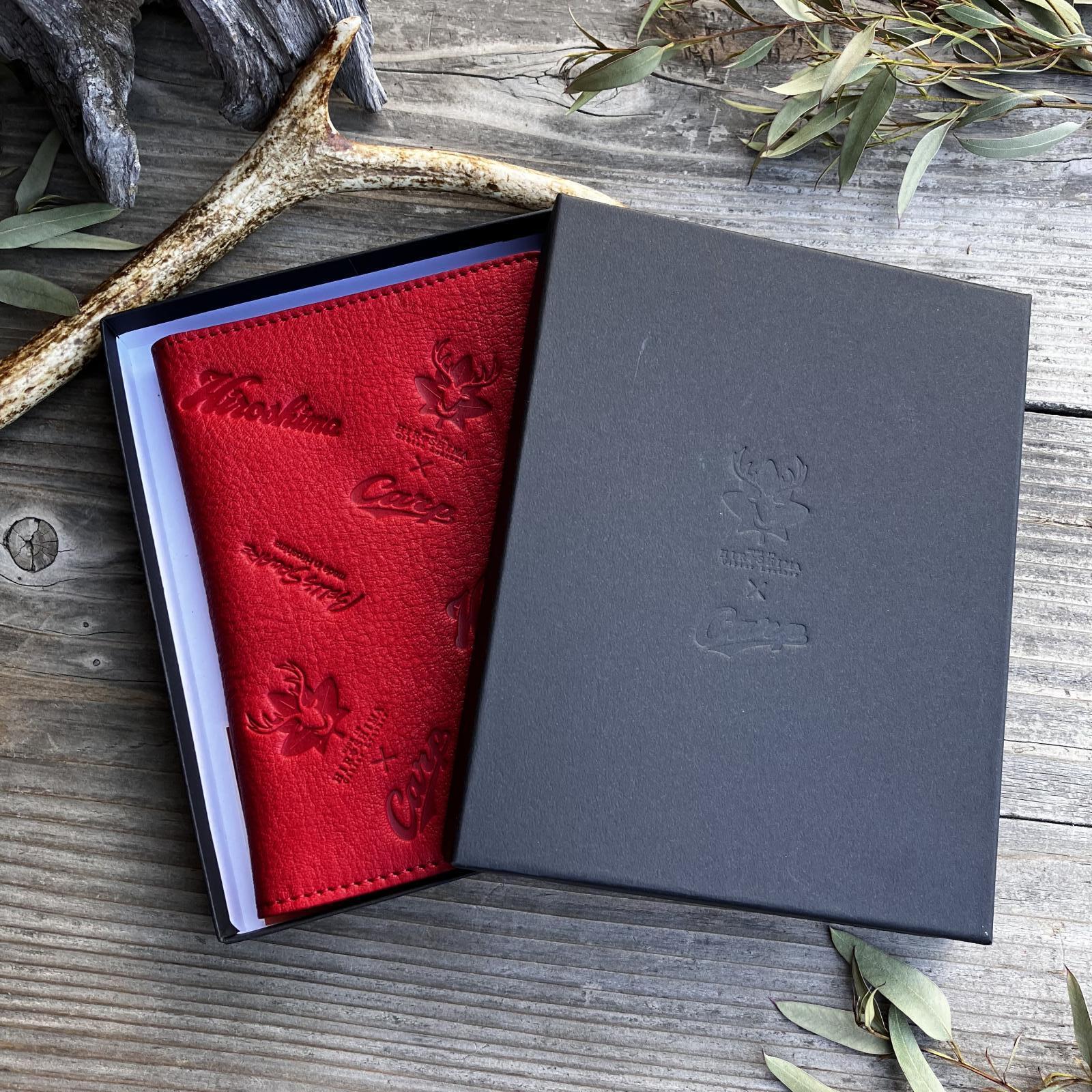 【広島ジビエレザー×カープ】コラボ鹿革A6マルチカバー